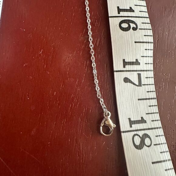 💕JUST IN💕White Teardrop White Sapphire Solitaire Necklace Zircon Fashion Jewel - Picture 3 of 5